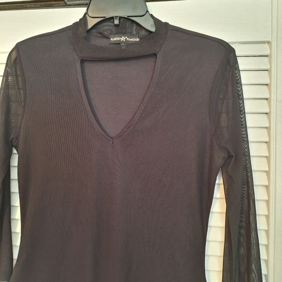 Almost famous black lace bodysuit LG NWT *C1 - Picture 6 of 7